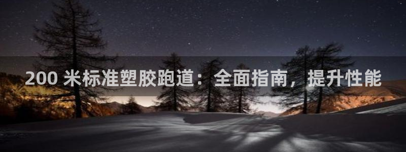谈球吧体育官网入口：200 米标准塑胶跑道：全面指南，提升性能
